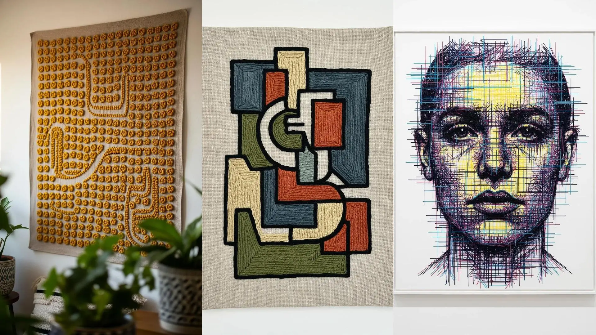 Thread Art Abstract 31 Abstract Thread Line-Art Creations That Look Like Modern Gallery ...