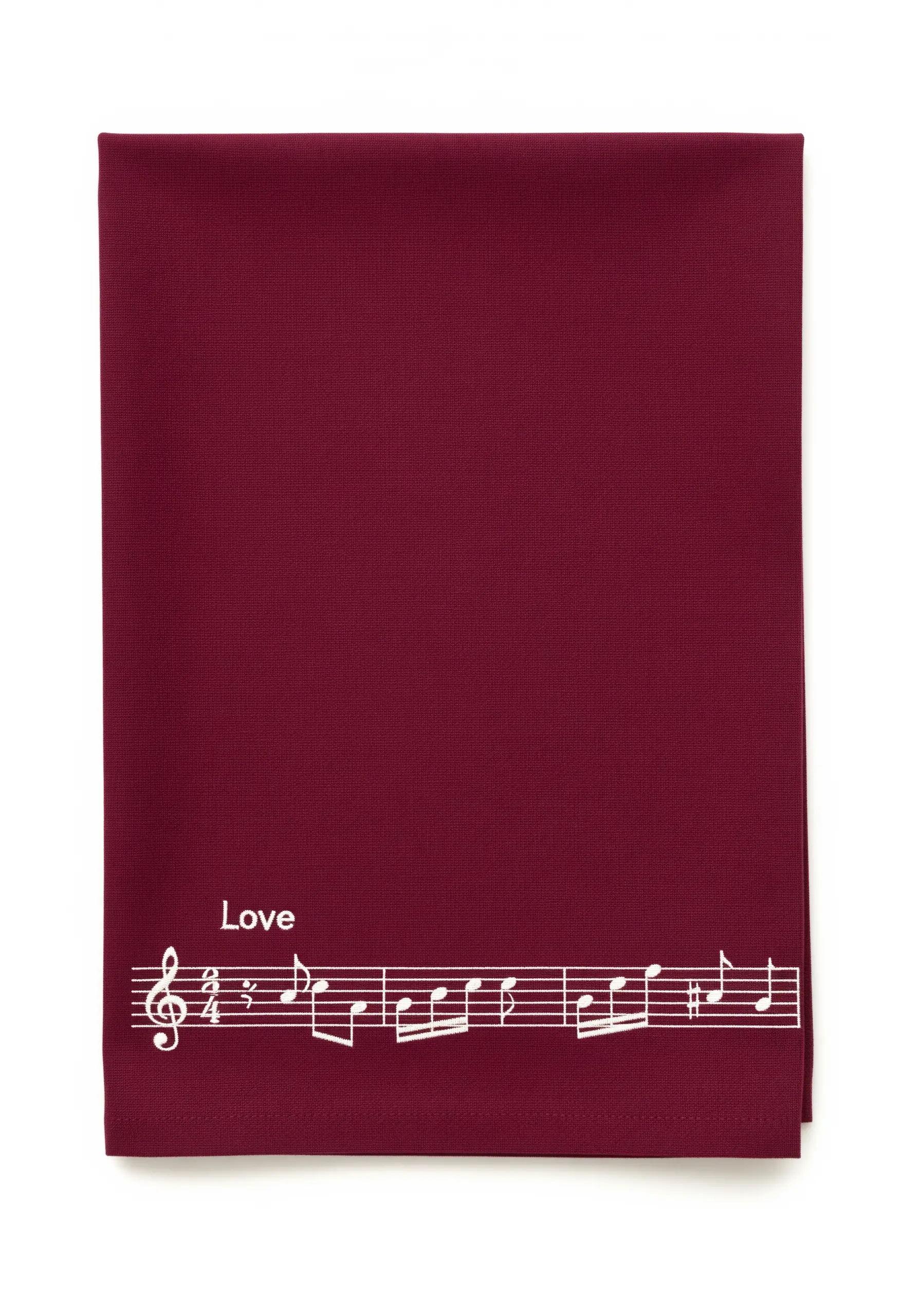 Musical notes and the word