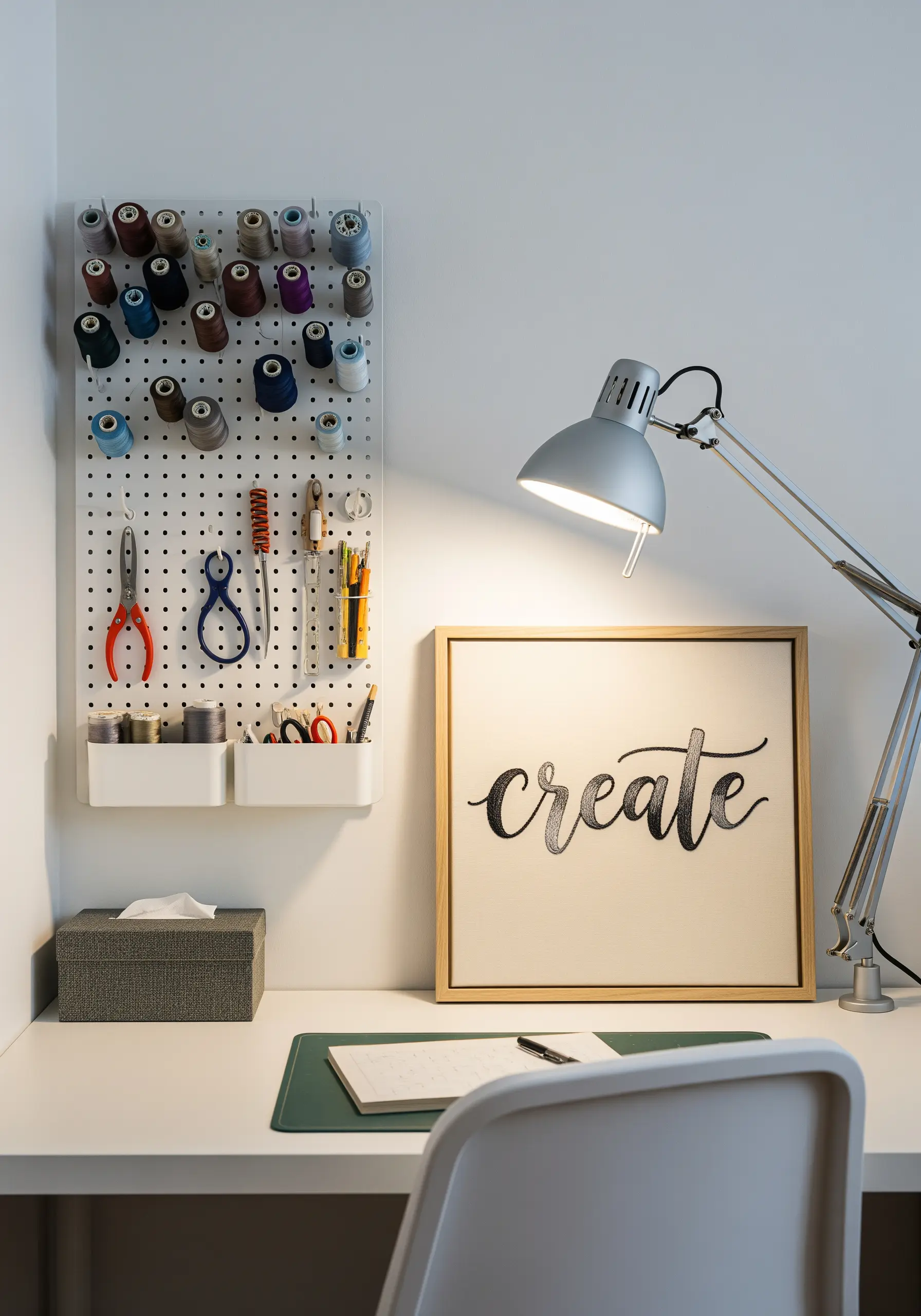 Framed artwork of the word 